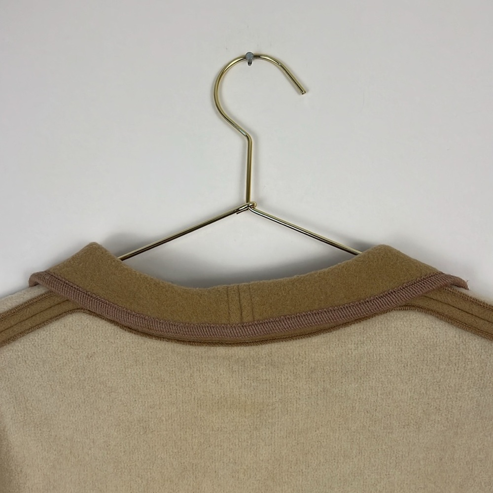 Turnaround by Cuddlecoat wool jacket reversible brown and cream M - Picture 3 of 15